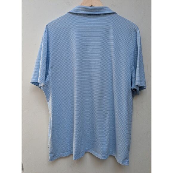 Vineyard Vines Island Men's Polo Shirt Blue Striped Pima Cotton GOLF Beach XL - Picture 10 of 10